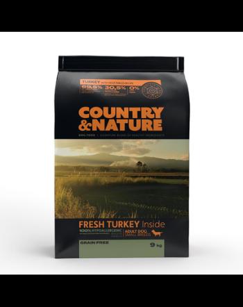 Country&amp;Nature Turkey&amp;Vegetables Recipe Hrana uscata caini adulti talie mica, curcan si legume 9 kg