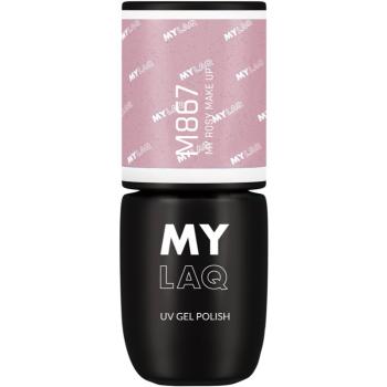 MYLAQ UV Gel Polish lac de unghii sub forma de gel culoare My Rosy Makeup 5 ml