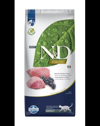 FARMINA N&amp;D Prime Lamb &amp; Bluberry Cat hrana pentru pisici adulte, cu miel si afine 10 kg