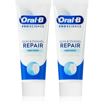 Oral B Gum & Enamel Repair Fresh White pasta de dinti pentru respiratie proaspata 2x75 ml