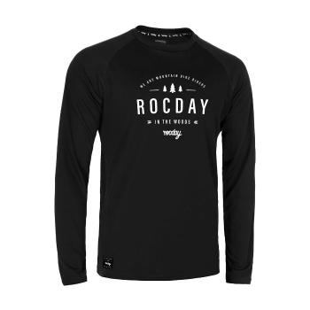 
                 ROCDAY Tricou de ciclism cu mânecă lungă de vară - PATROL - negru  
            