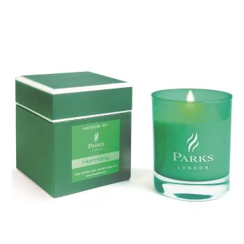 Lumânare parfumată Parks Candles London Moods Green, aromă de citrice, durată ardere 50 ore