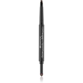 Essence Brow Powder & Define Pen creion sprâncene precise culoare 04 deep brown 0,4 g