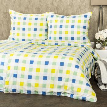 Lenjerie flanelă 4Home Cub verde, 140 x 220 cm, 70 x 90 cm, 140 x 220 cm, 70 x 90 cm