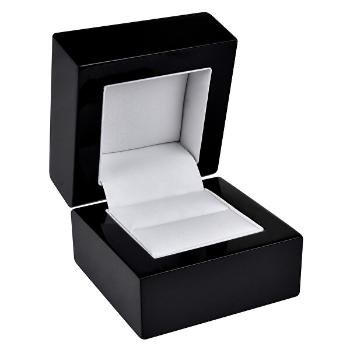 JK Box Cutie cadou din lemn pentru inel Black BB-2/A25