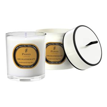 Lumânare parfumată Parks Candles London Aromatherapy, aromă de lemn de santal, durată ardere 45 ore