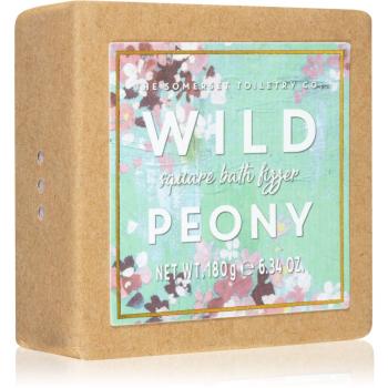 The Somerset Toiletry Co. Square Bath Fizzer tablete efervescente pentru baie Wild Peony Plum 180 g