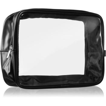 Notino Travel Collection Cosmetic bag geantă de cosmetice transparentă XL Black 27,5x20x12,5 cm 1 buc