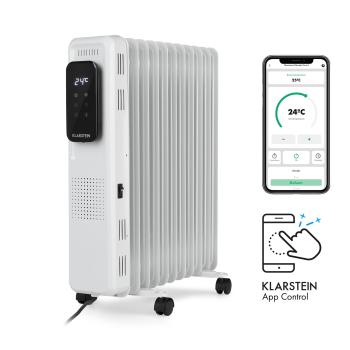 Klarstein Thermaxx Elevate Smart, radiator cu ulei, 2720 W, 7 - 35 ° C, 24 de ore cronometru, alb