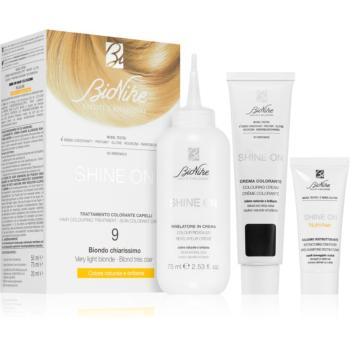 BioNike SHINE ON Culoare permanenta pentru par culoare 9 Very Light Blonde 1 buc