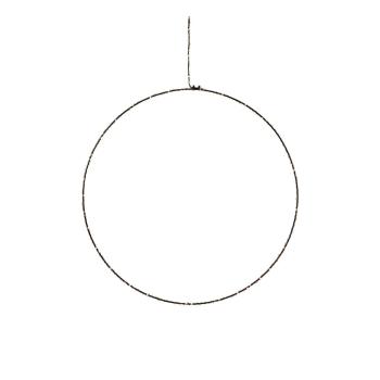 Decorațiune luminoasă suspendată de Crăciun Markslöjd Alpha Circle, înălțime 45 cm, negru