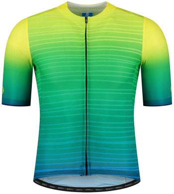 Tricou de ciclism Rogelli Placă de surf verde / galben reflectorizant ROG351434