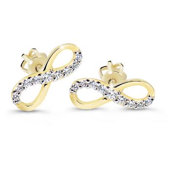 Cutie Diamonds Cercei eleganți din aur galben cu diamante în formă de infinit  DZ60149-30-00-X-1