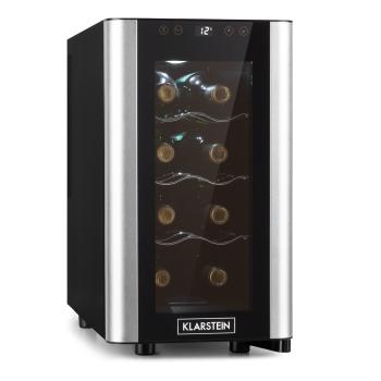 Klarstein Reserva 8 Slim Uno, frigider pentru vin, 23 litri, 8 sticle, 11 - 18 ° C, 26 dB, oțel inoxidabil