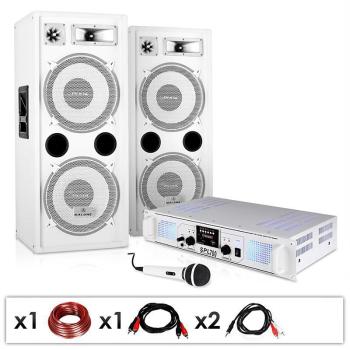 Electronic-Star DJ PA Sistem "DJ-22" Boxe și amplificator + cablu 2 x 350W