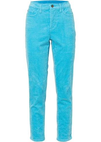 Pantaloni mom, material raiat