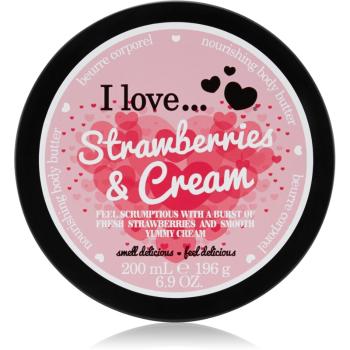 I love... Strawberries & Cream unt  pentru corp 200 ml