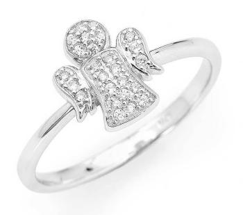 Amen Inel de argint original cu zircon Angels RA 50 mm