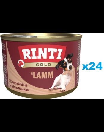 RINTI Gold Lamb Mini cu miel 24x185 g mancare caini rase mici