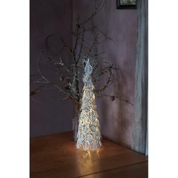 Decorațiune cu lumină LED Sirius Kirstine Silver, înălțime 53,5 cm