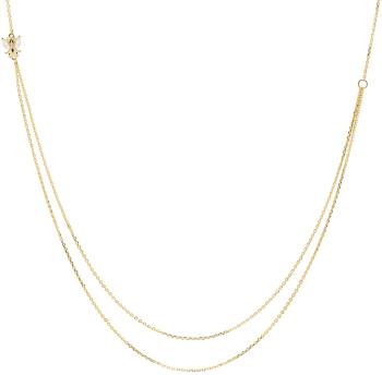 PDPAOLA Colier dublu elegant placat cu aur din argint BREEZE GoldCO01-202-U