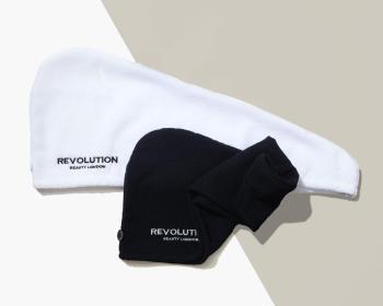 Revolution Haircare Banderolă elastică pentru păr (Microfibre HairWrap) Coral/White