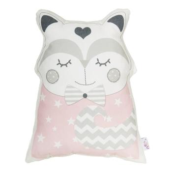 Pernă din amestec de bumbac pentru copii Mike & Co. NEW YORK Pillow Toy Smart Cat, 23 x 33 cm, roz