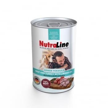 Nutraline Dog Junior Cu Vita/Curcan Si Ulei De In, 800 g