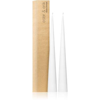 ester & erik cone candles pure white (no. 31) lumanare 2x37 cm