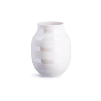 Vază din gresie ceramică Kähler Design Omaggio, înălțime 20 cm, alb