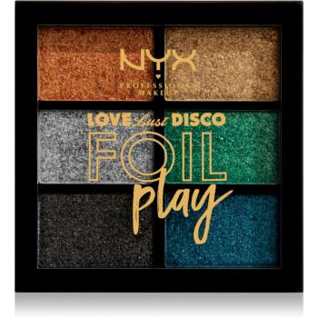 NYX Professional Makeup Love Lust Disco Foil Play paletă cu farduri de ochi culoare 03 Let´s Grove 6 x 1.5 g