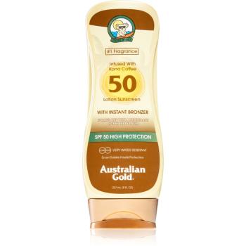 Australian Gold Lotion With Bronzer tratament pentru protectie solara cu efect autobronzant SPF 50 237 ml