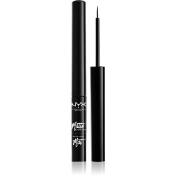 NYX Professional Makeup Matte Liquid tuș lichid pentru ochi, cu efect mat culoare 01 Black 2 ml