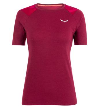 Tricou termic pentru femei Salewa Cristal cald merino receptiv roșu rhodo 28208-6360