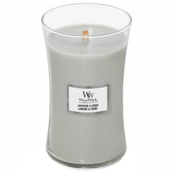 WoodWick Lumânare parfumată vază mare Lavender & Cedar 609,5 g