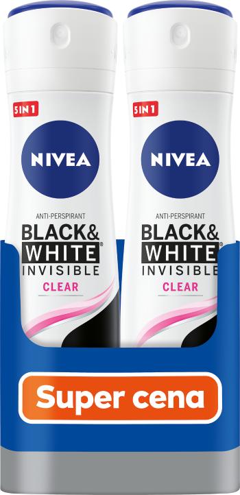 Nivea Antiperspirant spray Black & White Invisible Clear 2 x 150 ml