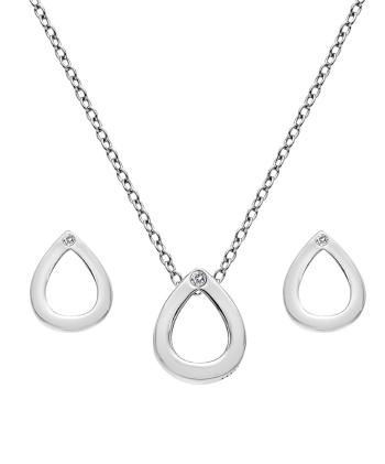 Hot Diamonds Set de bijuterii de argint Amulets SS135 (colier, cercei)