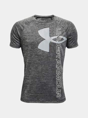 Under Armour UA Tech Split Logo Hybrid SS Tricou pentru copii Gri