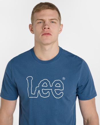 Lee Wobbly Logo Tricou Albastru