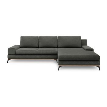 Colțar extensibil cu șezlong pe partea dreaptă Windsor & Co Sofas Planet, gri închis