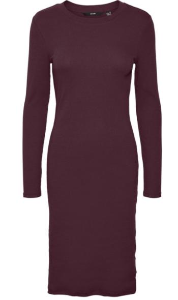 Vero Moda Rochie de damă VMNATASHA 10255382 Winetasting L