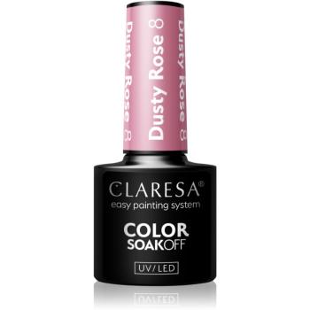 Claresa SoakOff UV/LED Color Dusty Rose lac de unghii sub forma de gel culoare 8 5 g