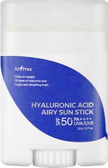 Isntree Cremă de protecție solară într-un stick SPF 50+ Hyaluronic Acid (Airy Sun Stick) 22 g