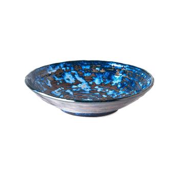 Farfurie adâncă din ceramică MIJ Copper Swirl, ø 24 cm, albastru