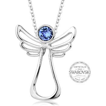 Levien Colir cu Înger și cu cristal albastru Guardian Angel