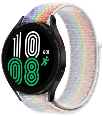 4wrist Curea textilă pentru Samsung 22 mm - lumină Rainbow