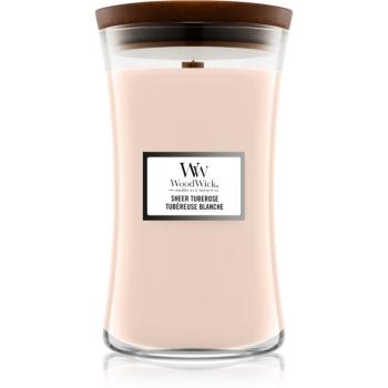 Woodwick Sheer Tuberose lumânare parfumată 609 g