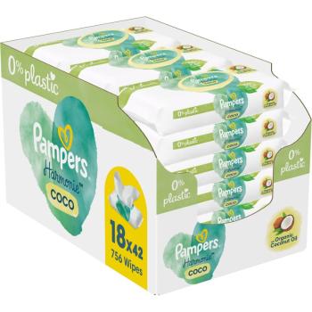 Pampers Harmonie Coconut Pure Șervețele umede pentru copii 18x42 buc