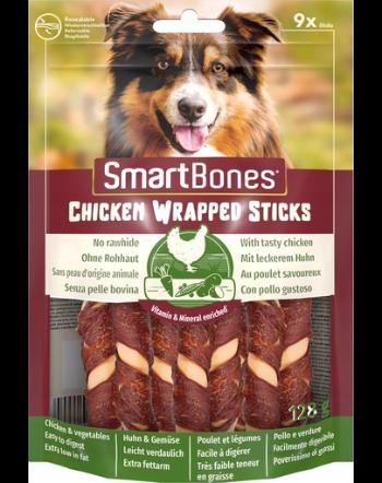 SmartBones Recompense pentru caini, cu pui si legume, mini, 9 buc.