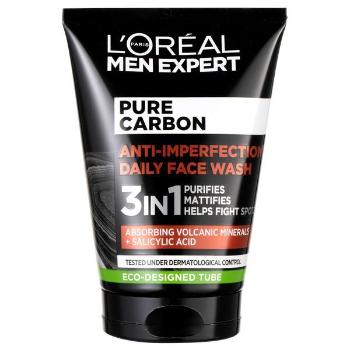 L´Oréal Paris Gel de curățare împotriva imperfecțiunilor pielii 3 în 1 Men Expert Pure Carbon (Anti-Imperfection Daily Face Wash) 100 ml